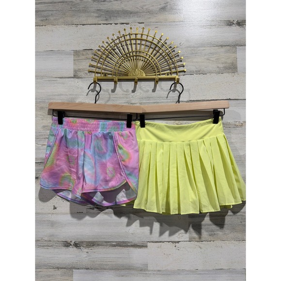 Old Navy Other - All In Motion Old Navy Shorts Skort Girls L 10/12 Pink Yellow Active EUC